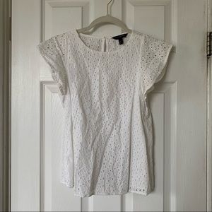 Banana Republic | White Eyelet Top
